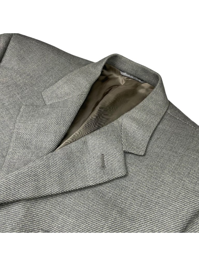Canali Proposta Men's Flannel Tweed Blazer Green/Gray Italy 42r Us | 52 Eu